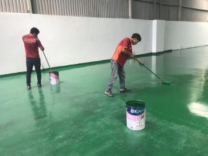 Thi công sơn sàn epoxy