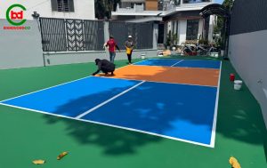 thi công sơn sân pickleball